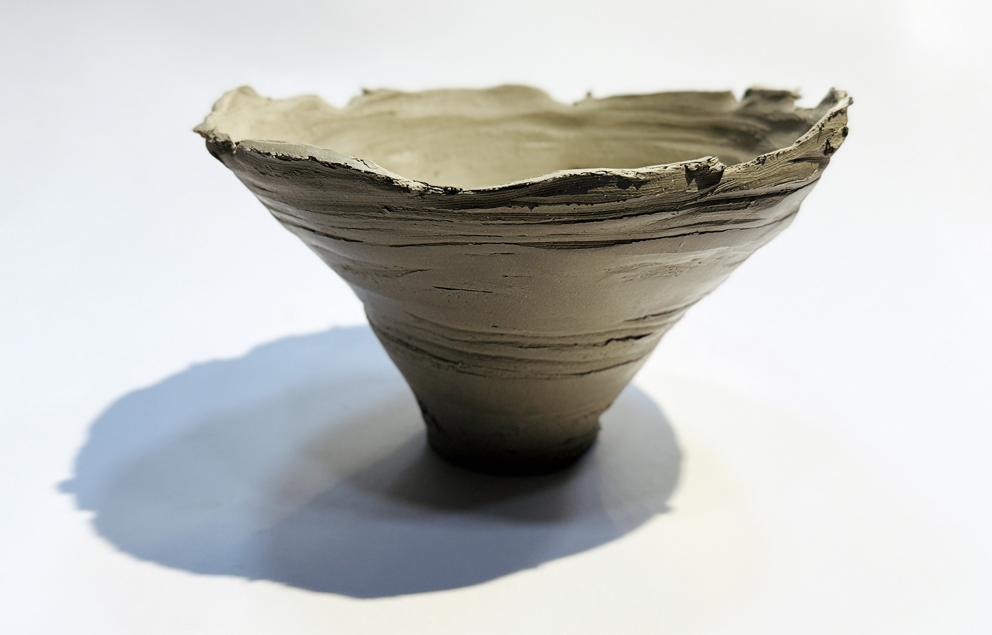 Slow thrown vessel